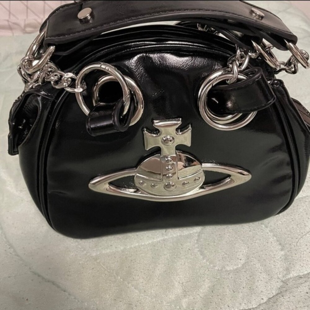 Leather Chain Shoulder Bag Vivienne Westwood